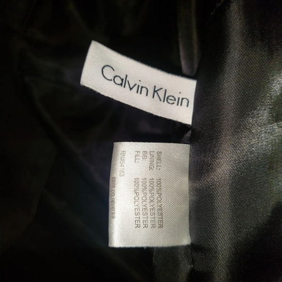 Calvin Klein Outerwear Black Polyester Coat Jacket W/ Detachable Zipper Hood XXL - Picture 6 of 9